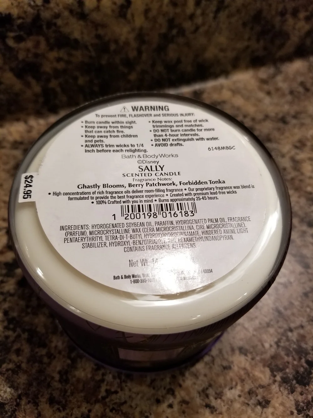 Bath & Body Works The NIGHTMARE  BEFORE CHRISTMAS Sally- Purple & Gold